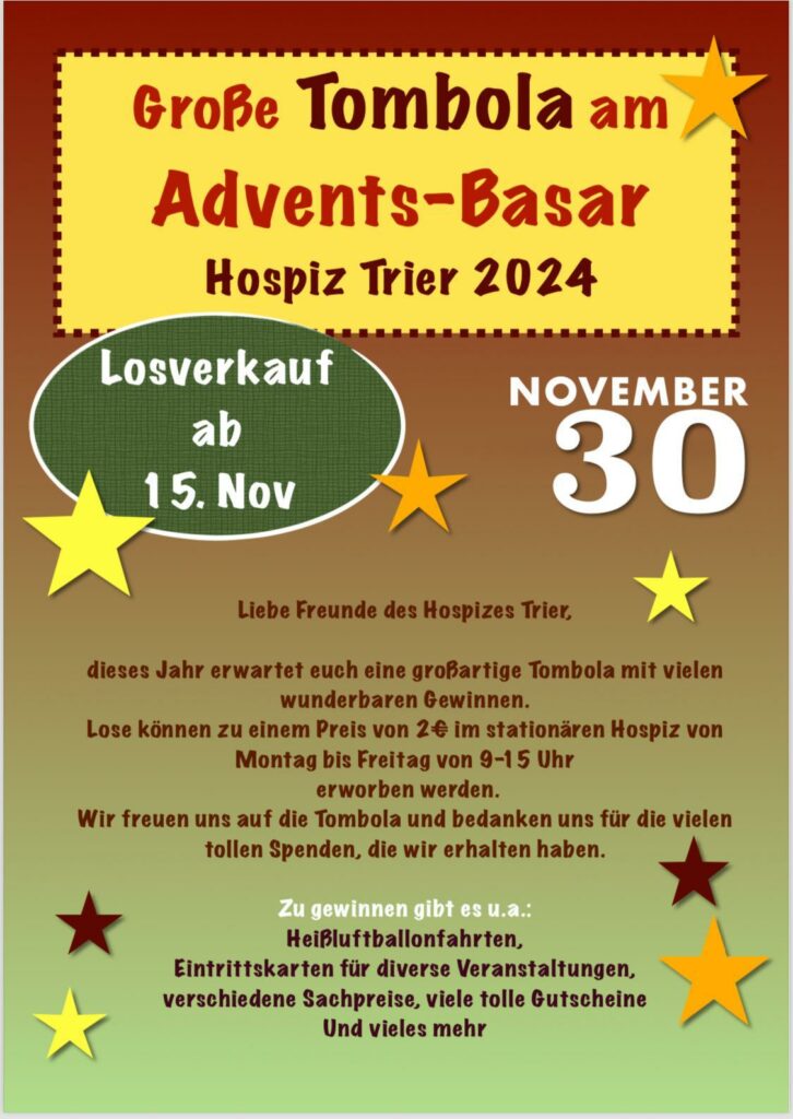 Hospiz Trier Adventsbasar Losverkauf